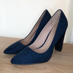 ALDO Two Tone Suede Pumps Size 6.5 Block Heel